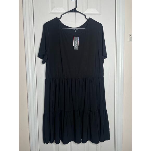 NEW Nik and Nash Black Tiered Dress Size XL - Picture 1 of 6